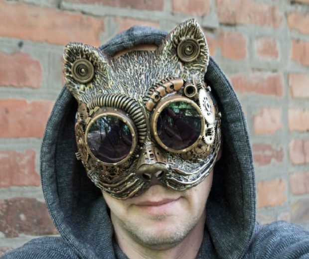 Steampunk cat mask